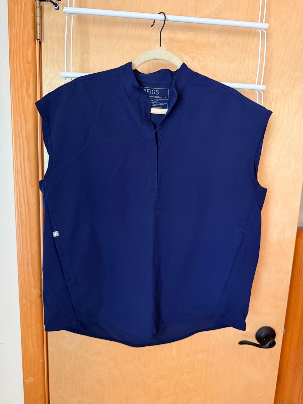 FIGS Women's Navy Rafaela Scrub Top- size M